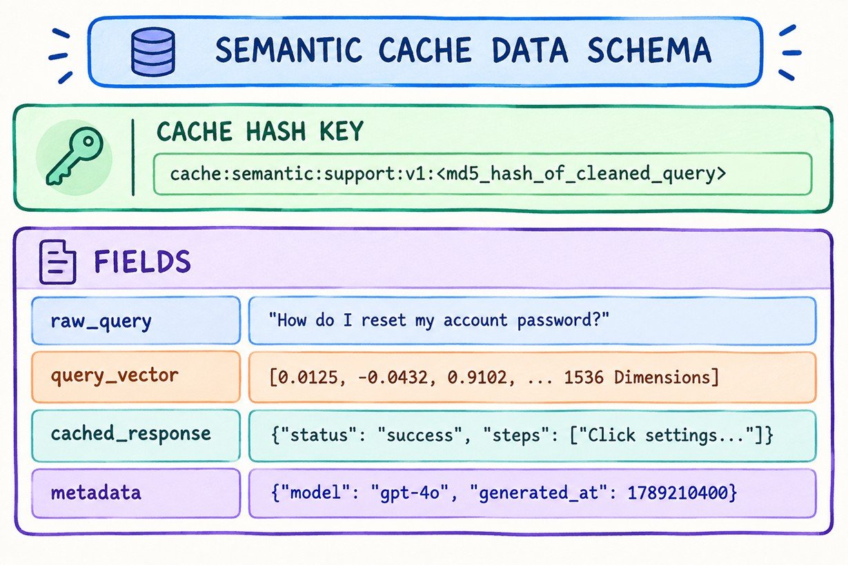 Semantic Cache Data Schema